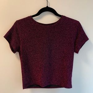 Wild Fable Pink Glitter Crop Top